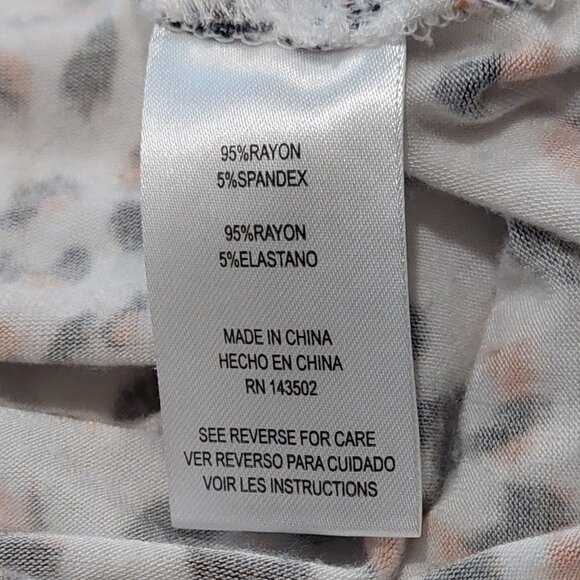 Finn & Grace Animal Print 3/4 Sleeve Blouse Women's Size S - Picture 11 of 12